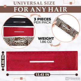 3Pcs Hair Bun Maker for Long Hairs - Deft Hair Bun Makers for Women & Girl, Hairs Twister Buns Makers, Fashion French Hairstyle Deft Buns Maker Elegant Design in Black, Red, and Leopard Print