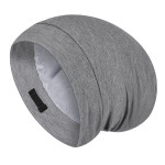 Fittia Satin Hair Bonnet for Sleeping, Silky No Frizzy for Curls Care, Adjustable Strap for Non-Slip, Dreadlocks Cap for Women&Men Light Grey