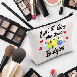 G2TUP Budgie Lover Gift Who Loves Budgies Makeup Bag Budgie Mom Cosmetic Bag Parakeet Pet Bird Lover Gift for Budgerigar Girls Women (Who Loves Budgies White Bag) G2TUP Budgie Lover Gift Who Loves Budgies Makeup Bag Budgie Mom Cosmetic Bag Parakeet Pet Bird Lover Gift for Budgerigar Girls Women (Who Loves Budgies White Bag)