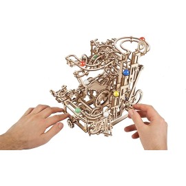UGEARS 3D Wooden Puzzles for Adults - Wooden Marble Run Tiered Hoist Model Kit - Advanced Wooden 3D Puzzle Model Building Kits - DIY Marble Race as Hobbies for Men and Women Adult Crafts - 315 Pcs