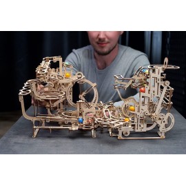 UGEARS 3D Wooden Puzzles for Adults - Wooden Marble Run Tiered Hoist Model Kit - Advanced Wooden 3D Puzzle Model Building Kits - DIY Marble Race as Hobbies for Men and Women Adult Crafts - 315 Pcs