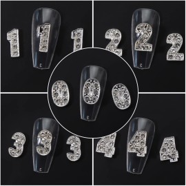 JERCLITY 30 Pieces Silver Number Nail Charms (0-9) for Nails Arabic Numerals 3D Nail Art Charms for Acrylic Nails Alloy Nail Rhinestones and Charms Nail Number Charms Gems for Women JERCLITY 30 Pieces Silver Number Nail Charms (0-9) for Nails Arabic Numerals 3D Nail Art Charms for Acrylic Nails Alloy Nail Rhinestones and Charms Nail Number Charms Gems for Women