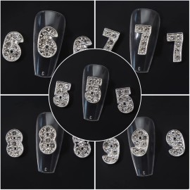 JERCLITY 30 Pieces Silver Number Nail Charms (0-9) for Nails Arabic Numerals 3D Nail Art Charms for Acrylic Nails Alloy Nail Rhinestones and Charms Nail Number Charms Gems for Women JERCLITY 30 Pieces Silver Number Nail Charms (0-9) for Nails Arabic Numerals 3D Nail Art Charms for Acrylic Nails Alloy Nail Rhinestones and Charms Nail Number Charms Gems for Women