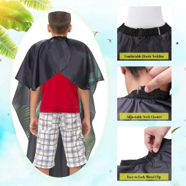 Aethland Kids Haircut Cape, Hair Cutting Cape for Kids - Professional Barber Cape Salon Cape Cloak Apron for Hair Stylist Hair Cutting (Green Dinosaur) Aethland Kids Haircut Cape, Hair Cutting Cape for Kids - Professional Barber Cape Salon Cape Cloak Apron for Hair Stylist Hair Cutting (Green Dinosaur)
