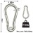 HXHLYH Marine Grade 316 Stainless Carabiner Clip 3 Inch Heavy Duty Stainless Steel Spring Snap Hook Carabiner sclimbing Used for Gym, Camping Hiking Keyclip(6 Pack)