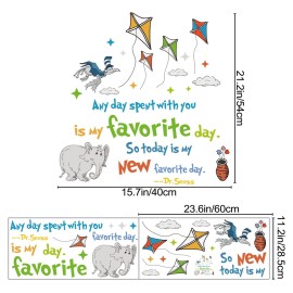 Buiory Colorful Inspirational Quotes Wall Decals Learning Education Saying Wall Stickers Motivational Lettering Wall Decor for Kids Classroom Nursery Bedroom Living Room Sofa TV Background