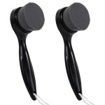 Beomeen 2 Pack Soft Bristle Facial Cleansing Brush for Deep Pore Cleaning, Face Exfoliating Scrub Brush for Face Cleansing Skincare Massaging (Black)