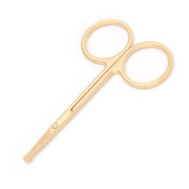 Yutoner Eyebrow and Nose Hair Safety Curved Scissors, 3.4 Inch Stainless Steel Professional Facial Hair Beard Eyelashes Eyebrow and Moustache Scissors Trimmer (Gold) Yutoner Eyebrow and Nose Hair Safety Curved Scissors, 3.4 Inch Stainless Steel Professional Facial Hair Beard Eyelashes Eyebrow and Moustache Scissors Trimmer (Gold)