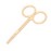 Yutoner Eyebrow and Nose Hair Safety Curved Scissors, 3.4 Inch Stainless Steel Professional Facial Hair Beard Eyelashes Eyebrow and Moustache Scissors Trimmer (Gold)