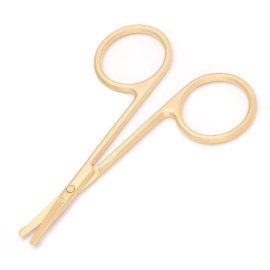 Yutoner Eyebrow and Nose Hair Safety Curved Scissors, 3.4 Inch Stainless Steel Professional Facial Hair Beard Eyelashes Eyebrow and Moustache Scissors Trimmer (Gold) Yutoner Eyebrow and Nose Hair Safety Curved Scissors, 3.4 Inch Stainless Steel Professional Facial Hair Beard Eyelashes Eyebrow and Moustache Scissors Trimmer (Gold)