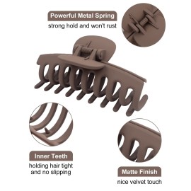 MAORULU 6 Pack 3.5 Hair Clip for Thin and Medium Thick Hair, Strong Hold Hair Clip for Fine Hair, Non-slip Cute Claw Clip for Women and Girls, Extra Lightweight Matte Jaw Clip (Multi Color), 6 Count MAORULU 6 Pack 3.5 Hair Clip for Thin and Medium Thick Hair, Strong Hold Hair Clip for Fine Hair, Non-slip Cute Claw Clip for Women and Girls, Extra Lightweight Matte Jaw Clip (Multi Color), 6 Count