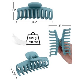 MAORULU 6 Pack 3.5 Hair Clip for Thin and Medium Thick Hair, Strong Hold Hair Clip for Fine Hair, Non-slip Cute Claw Clip for Women and Girls, Extra Lightweight Matte Jaw Clip (Multi Color), 6 Count MAORULU 6 Pack 3.5 Hair Clip for Thin and Medium Thick Hair, Strong Hold Hair Clip for Fine Hair, Non-slip Cute Claw Clip for Women and Girls, Extra Lightweight Matte Jaw Clip (Multi Color), 6 Count