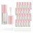 COSIDEA 14pcs Empty 6ml big doe foot wand Chunky lip gloss tubes for DIY lipgloss,Pink round lipgloss containers tubes with thick wand (Pink)