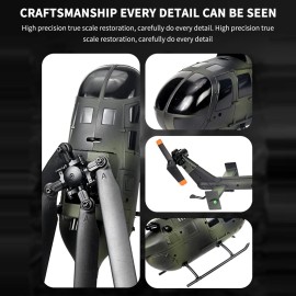 GoolRC C186 Remote Control Helicopter Remote Control Drone Single Propeller Without Ailerons 6-axis Gyro Stabilization Remote Control Airplane Altitude Hold Girls Adults Gray