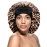 Kenllas Satin Silk Bonnet for Women - Large Sleep Cap with Tie Band for Curly Dreadlock Braid Hair Care (Leopard)