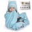 Warm Cuddles Premium Baby Bath Towel - Rayon Made from Bamboo Hooded Baby Towels - Newborn Baby Towel with Hood - Large Hooded Towel for Newborn Infant Boy Girl (Blue)
