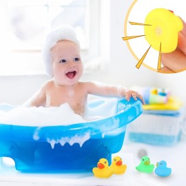 Zhanmai 400 Pcs Mini Rubber Ducks, Float Tiny Baby Shower Rubber Ducks 1.57 x 1.57 x 1.18 Inch for Preschool Bath Toy Party Decoration Fun Squeak Small Pool Toy (Yellow)