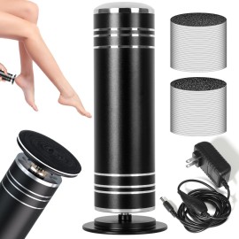 krofaue Upgrade 1000RPM Electric Foot File - Adjustable Speed Foot Sander with 60pcs Replacement Sandpaper Disk, Electric Callus Remover Professional Pedicure Tool for Women Dead Cracked Hard Skin