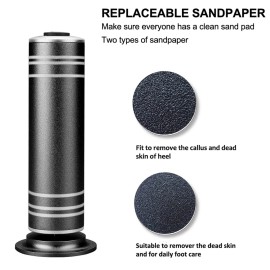 krofaue Upgrade 1000RPM Electric Foot File - Adjustable Speed Foot Sander with 60pcs Replacement Sandpaper Disk, Electric Callus Remover Professional Pedicure Tool for Women Dead Cracked Hard Skin