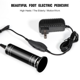 krofaue Upgrade 1000RPM Electric Foot File - Adjustable Speed Foot Sander with 60pcs Replacement Sandpaper Disk, Electric Callus Remover Professional Pedicure Tool for Women Dead Cracked Hard Skin