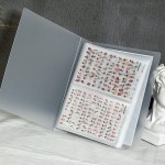 Nail Art Sticker Album Storage Book Nail Sticker Holder Empty Storage Holder Nail Art Tools 2 Pack 80 Slots Nail Decals DIY Nail Art Design for Sticker Displaying