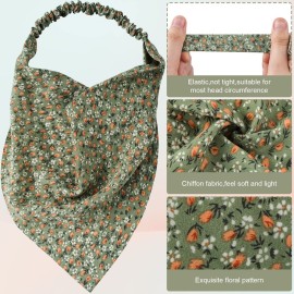 ANCIRS 6 Pack Bandana Headbands for Women, Floral Bandana Hair Scarf Headbands for Girls, Double Layer Chiffon Print Hair Band for Women ANCIRS 6 Pack Bandana Headbands for Women, Floral Bandana Hair Scarf Headbands for Girls, Double Layer Chiffon Print Hair Band for Women