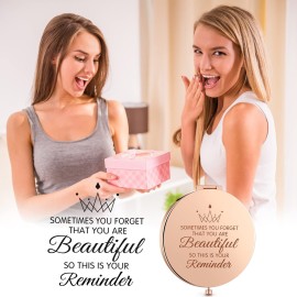 Chunful 4 Pcs Floral Pocket Mirror for Women Bulk Rhinestone Rose Gold Compact Mirror Vintage Engraved Pocket Makeup Double Sided with 1x/2x Magnifying for Bridesmaid Wedding Gifts Chunful 4 Pcs Floral Pocket Mirror for Women Bulk Rhinestone Rose Gold Compact Mirror Vintage Engraved Pocket Makeup Double Sided with 1x/2x Magnifying for Bridesmaid Wedding Gifts