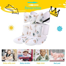 Baby Seat Pad Liner for Stroller-Soft and Breathable3D Air Mesh Cotton Universal Baby Stroller Cushion (Whale)