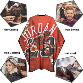 Barber Capes for Men Hair Cutting Salon Cape with Snaps Waterproof Professional Large Barber Hairdresser Gown Stylist Cape- 63 56(Dribbling Pattern)