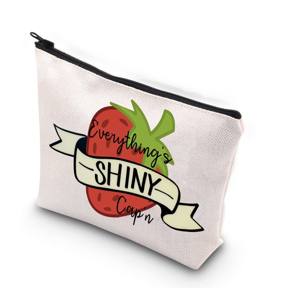 TSOTMO Firefly Serenity Everythings Shiny Cute Strawberry Zipper Pouch Makeup Bag (Shiny capn)