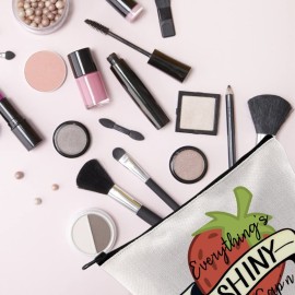 TSOTMO Firefly Serenity Everythings Shiny Cute Strawberry Zipper Pouch Makeup Bag (Shiny capn)
