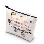 TSOTMO Female Filmmaker Gift Women in Film Cinema Film Lover Zipper Pouch Makeup Bag (women in film)