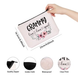 Grammy Gift Live Love Spoil Grandma Mothers Day Gift Grammy Travel Bag Makeup Bag (live love spoil Grammy)