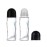 2Pcs 70ml/2.36oz Clear Glass Deodorant Roller Bottle with Plastic Roller Ball & Black Lid Deodorant Bottles Essential Oil Roller Bottles Empty Deodorant Containers, Thin-Waist Style