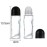 2Pcs 70ml/2.36oz Clear Glass Deodorant Roller Bottle with Plastic Roller Ball & Black Lid Deodorant Bottles Essential Oil Roller Bottles Empty Deodorant Containers, Thin-Waist Style