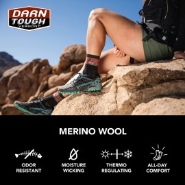 DARN TOUGH (5005) Women\'s Hike/Trek Sunset Ledge Micro Crew Lightweight with Cushion Sock - (Taupe, Small)
