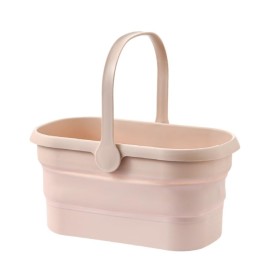 NEWCREATIVETOP Long Plastic Rectangular Handy Baskets/Mop Buckets (Collapsible Buckets 02-Brown)