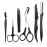 NAZQAT Multipurpose Grooming Kit - Eyebrow Trimming, Shaping, Exfoliating - Includes Tweezers, Razor, Scissors (Pack of 6)