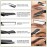 NAZQAT Multipurpose Grooming Kit - Eyebrow Trimming, Shaping, Exfoliating - Includes Tweezers, Razor, Scissors (Pack of 6)