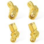 Superbat FPV Drone Goggles Antenna Adapter SMA to RP-SMA 45 Degree Adapter Connector Kit 4-Pack for FPV Antenna Race/Quadcopter Fatshark Goggles WiFi Antenna Extension Cable