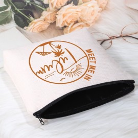POFULL TULUM Mexico Gift Meet Me In TULUM Travel Cosmetic Pouch Tulum Wedding Welcome Gift (Tulum bag)