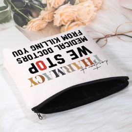 POFULL pharmacology Gift Pharmacy Tech Gift Doctor of Pharmacy Cosmetic Bag Pharmacist Gift (Doctor of Pharmacy bag)