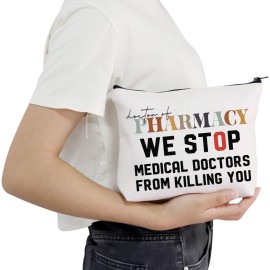 POFULL pharmacology Gift Pharmacy Tech Gift Doctor of Pharmacy Cosmetic Bag Pharmacist Gift (Doctor of Pharmacy bag)