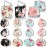 Blulu 16 Pcs Compact Mirror for Purse Small Flower Pocket Mirror Vintage Portable Floral Folding Tea Party Favors Birthday Gifts for Women Wedding Makeup Travel(Silver Edge)