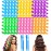 YEVYO 30 Pcs Heatless Hair Curlers Wave Curls Styling Kit with 2 Pcs Styling Hooks, No Heat Hair Curlers Heatless Wave Curlers for Women Girls Long Medium Short Hair (6 Colors, 45 cm/17.71 inch)