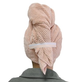 Chloven jumbo large Microfiber Hair Towel Wrap for Women,Anti Frizz Hair Drying Towel with Elastic Strap,Super Absorbent,Ultra-Soft Extra Large Hair Wrap Towels,Fast Drying Hair Turbans for Thick Hair