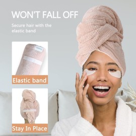 Chloven jumbo large Microfiber Hair Towel Wrap for Women,Anti Frizz Hair Drying Towel with Elastic Strap,Super Absorbent,Ultra-Soft Extra Large Hair Wrap Towels,Fast Drying Hair Turbans for Thick Hair Chloven jumbo large Microfiber Hair Towel Wrap for Women,Anti Frizz Hair Drying Towel with Elastic Strap,Super Absorbent,Ultra-Soft Extra Large Hair Wrap Towels,Fast Drying Hair Turbans for Thick Hair