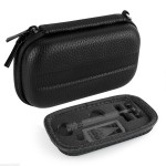 Linkidea Hard Travel Case Compatible with Vikings, Merkur, Shaving Revolution Double Edge Safety Razor, Storage Box Organizer for Safety Razor & Shaving Attachments (Lychee Vegan Leather)