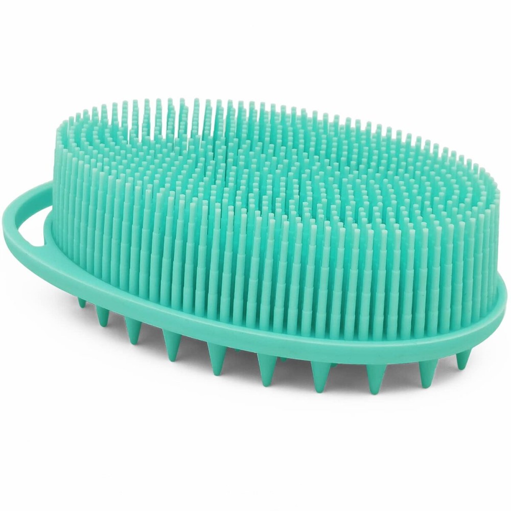 Silicone Body Brush, Exfoliating Body Scrubber, Silicone Body Scrubber Loofah, Silicone Bath Brush, Soft Exfoliating Body Bath Shower Scrubber Brush for Kids and Adults All Kinds of SkinGreen Silicone Body Brush, Exfoliating Body Scrubber, Silicone Body Scrubber Loofah, Silicone Bath Brush, Soft Exfoliating Body Bath Shower Scrubber Brush for Kids and Adults All Kinds of SkinGreen