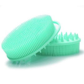 Silicone Body Brush, Exfoliating Body Scrubber, Silicone Body Scrubber Loofah, Silicone Bath Brush, Soft Exfoliating Body Bath Shower Scrubber Brush for Kids and Adults All Kinds of SkinGreen Silicone Body Brush, Exfoliating Body Scrubber, Silicone Body Scrubber Loofah, Silicone Bath Brush, Soft Exfoliating Body Bath Shower Scrubber Brush for Kids and Adults All Kinds of SkinGreen